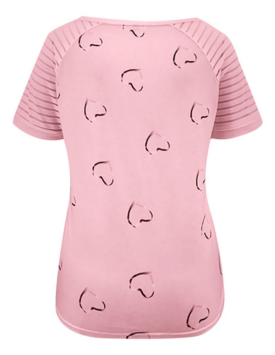 Camiseta En Forma De Corazón Para Mujer Con Decoración De Cr
