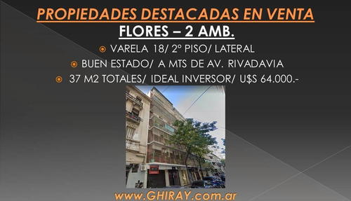 Imagen 2 de 17 de 2 Amb. Flores, Varela 18, 37m2 Buen Estado