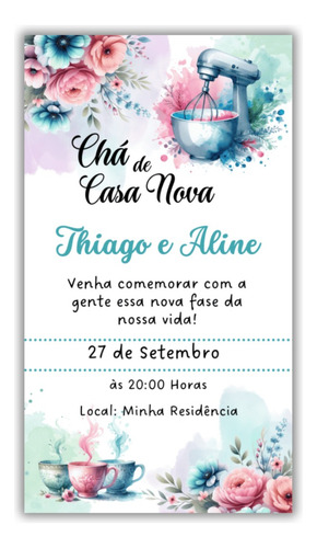 Convite Digital Chá De Casa Nova Variação 1