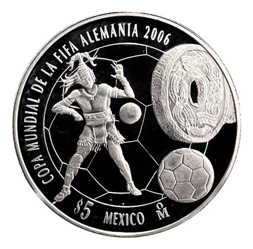 Moneda 2006 5 Pesos Plata Copa Mundial De Fifa Edicion Espec