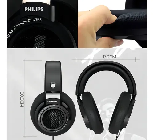 Headphone Philips Shp9500 Hifi Stereo Preto Fone De Ouvido