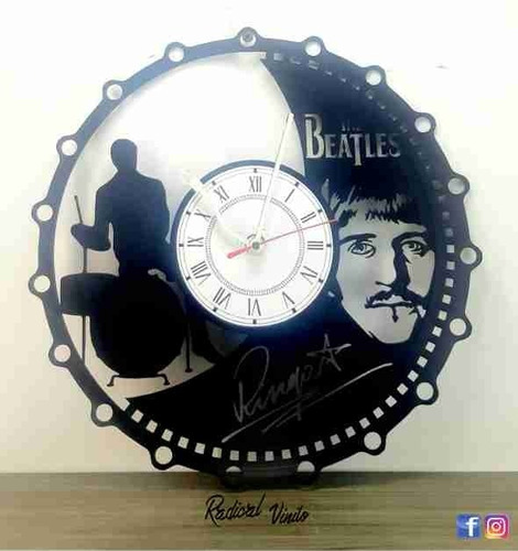 Reloj De Vinilo The Beatles Ringo Starr Regalos Decoracion