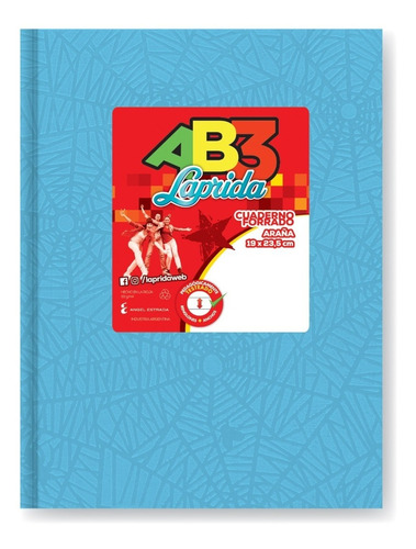 Cuaderno Laprida Ab3 / Abc 50h Rayado Celeste