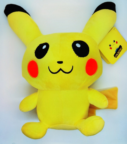 Peluche Pikachu Pokemon Bordados 35 Cm Excelente Regalo