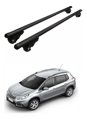 Barras Porta Equipaje Peugeot 2008 Llave Reforzada Negro