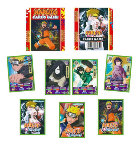 Naruto Shippuden 800 Cartinhas = 200 Pcte Cards Cartas
