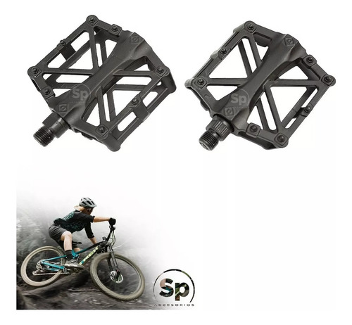 Imagen 2 de 8 de Pedales Plartafom Bicicleta Aluminio Bmx Mtb Enduro Downhill