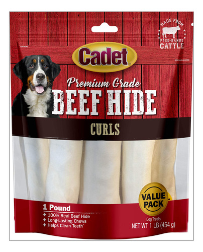 Cadet Piel De Res De Alta Calidad Para Perros, Masticables,