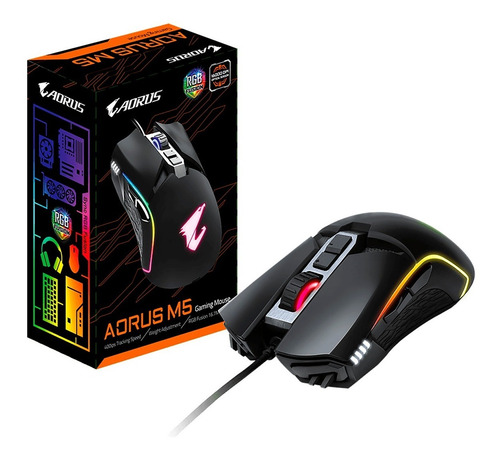 Mouse Gaming Gigabyte Aorus M5 Rgb 16000dpi Óptico Gamer