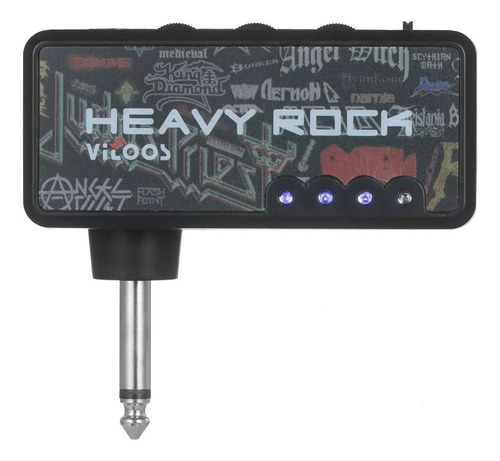 Amplificador Guitarra Bajo Auricular Carga Usb Litio Barril