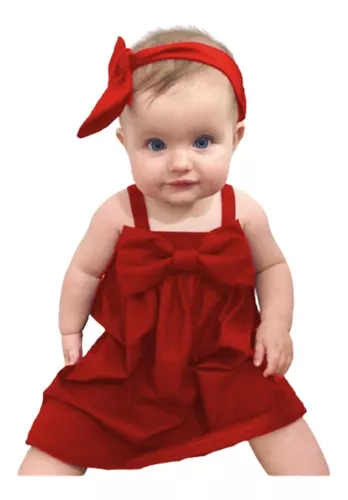 Vestido Vermelho Natal Bebê Menina - SACOLA DO BEBÊ