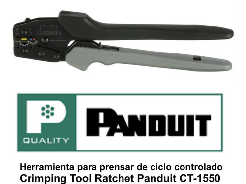 Crimping Tool Panduit Ct-1550 22-10awg Ratchet Contour Crim 