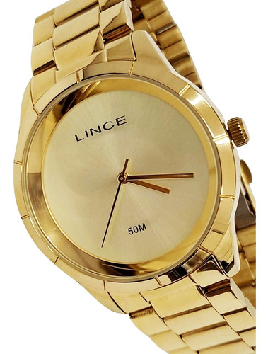Relógio Lince Feminino Dourado Lrg625l C1kx Original