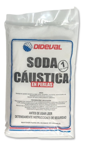 Soda Caustica En  Perlas 1kg Dideval Desagues Cañerias