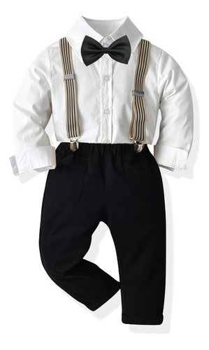 Conjuntos De Vestir Para Niño, Camisa, Pantalones Con Tirant