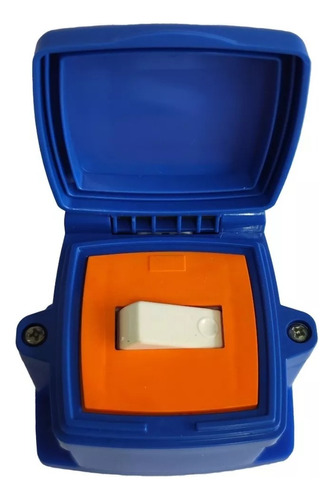 Caja Capsulada Exterior Con Interruptor Punto Mig Color Azul