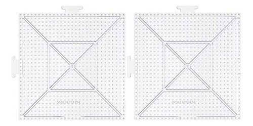 Perler Beads Pegboards Cuadrados Claros Grandes, 2 Cuentas