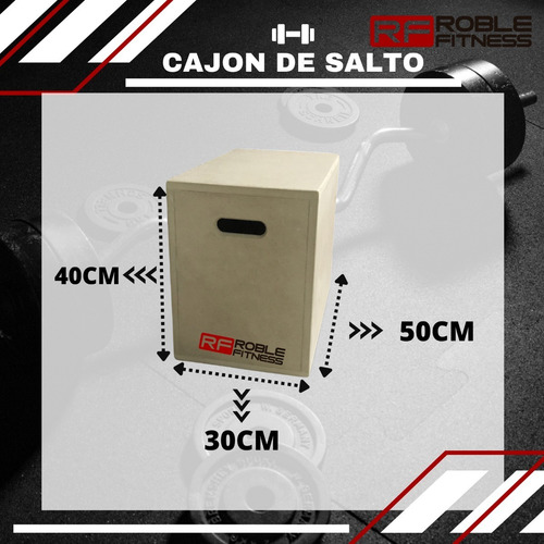 Imagen 3 de 10 de Kit Cajon De Salto Reforzado 30x40x50 + Banda Elastica Larga