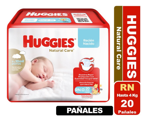 Pañales Huggies Natural Care Recién Nacido