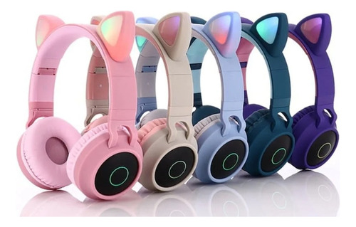 Auricular Con Orejas Gato Inalámbrico Bluetooth Con Luces