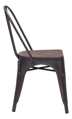 Silla Elio - Madera Rustica Këssa Cdmx Color de la estructura de la silla Negro Diseño de la tela Liso