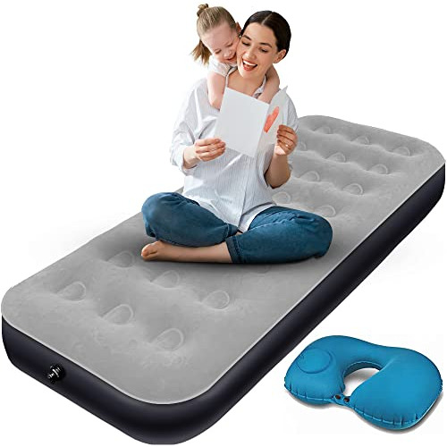 Colchón De Aire Acampar Almohada Inflable Forma De U, ...