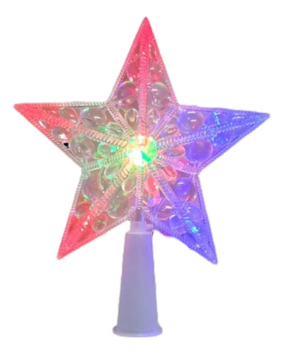 Estrella Punta De Arbol Led Decoración Navideña Multicolor