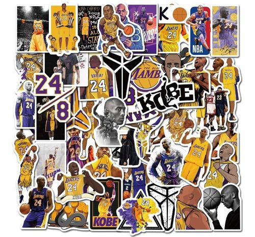 50 Stickers De Kobe Bryant - Etiquetas Autoadhesivas