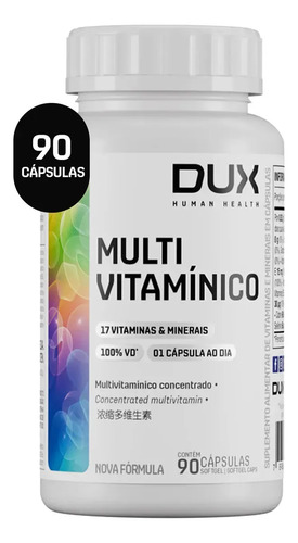 Multivitamínico Dux Em Cápsula Sem Sabor 90 Un