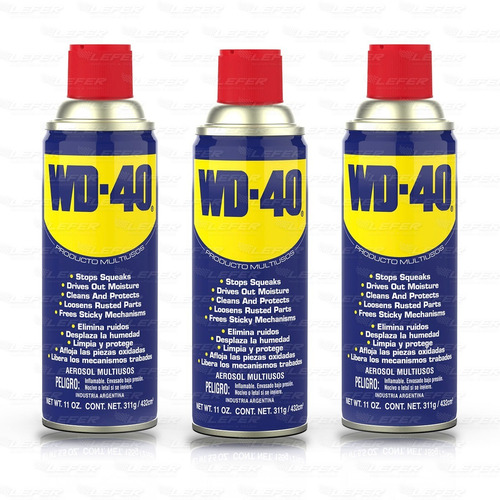 Wd-40 Lubricante Multiuso Antioxido 311g  Pack X 3 Unidades