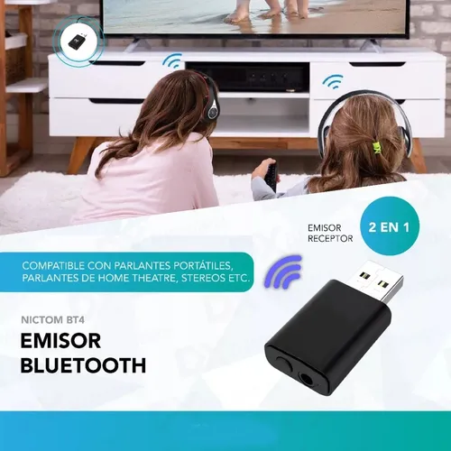 Emisor Transmisor Receptor Bluetooth Audio Tv Smart Compu.