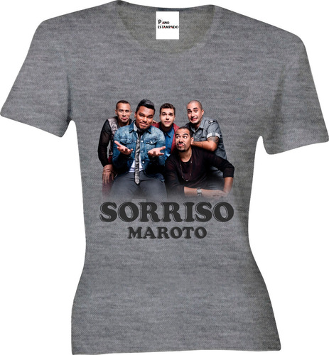 Imagem 1 de 4 de Camiseta Ou Baby Look Sorriso Marroto 02