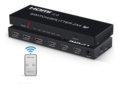 Swich Splitter Hdmi 2x4