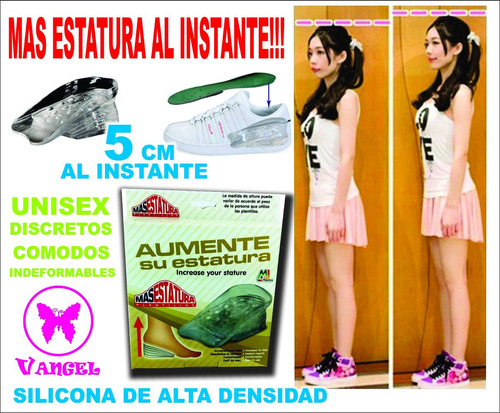 Plantillas Elevadoras Unisex Original Crece 5cm Al Instante