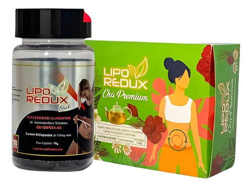 Kit Adelgazante Natural Liporedux Black + Té Premium