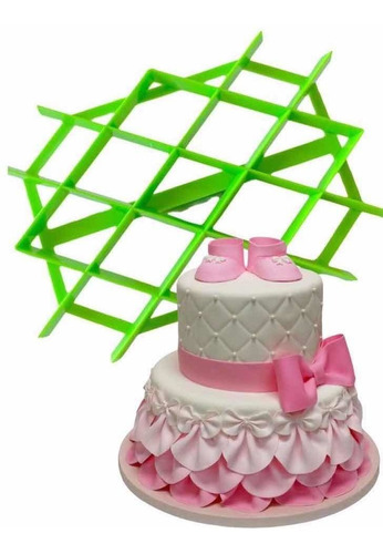 Capitone Rombos 3d Tortas Marcador Fondant Porcelana 