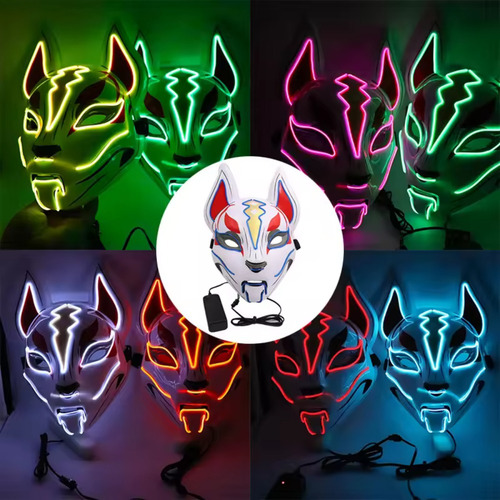 Máscaras De Zorro Para Halloween Zoon Mask Con Luz Led