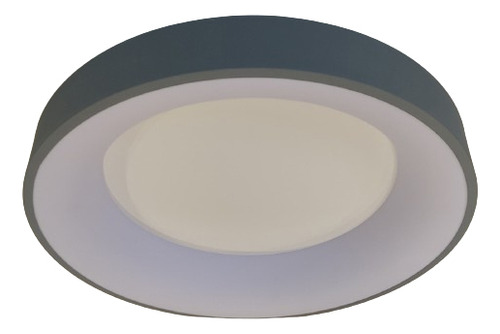 Aplique Plafon Led Redondo Bagel 32w Luz Calida Color Gris