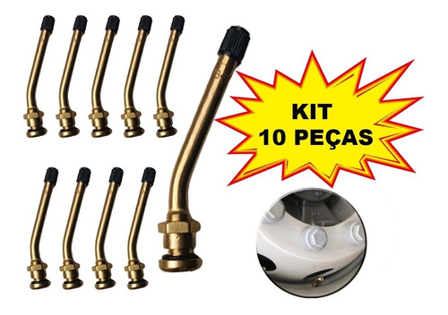 Válvula P/ Pneu Sem Câmara Base Sextavada 34561-313 (10 Pçs)