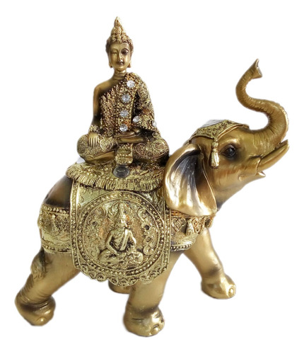 Figura De Elefante Con Buda - Budismo Tibetano