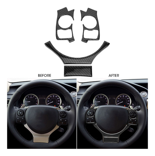 Juego De 4 Fundas De Fibra De Carbono Para Volante De Coche