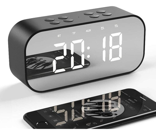 Bocina Bluetooth Bocina Portatil Reloj Despertador Digital