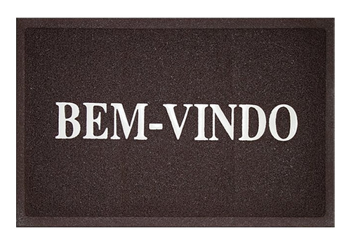 Tapete Capacho Bem-vindo - 60cmx40cm - Casa, Decoração Cor Marrom