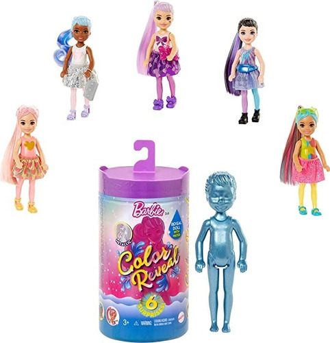 Barbie Color Reveal Chelsea Con 6 Sorpresas Muñeca Mattel