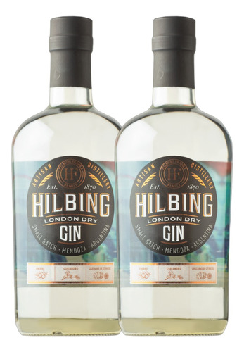 Gin Hilbing London Dry Small Batch Ginebra Botanic X2 Un.