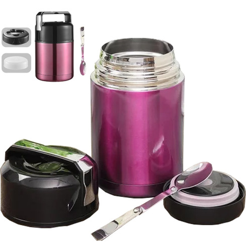 Termo Comida Acero Inox 800ml + Cuchara