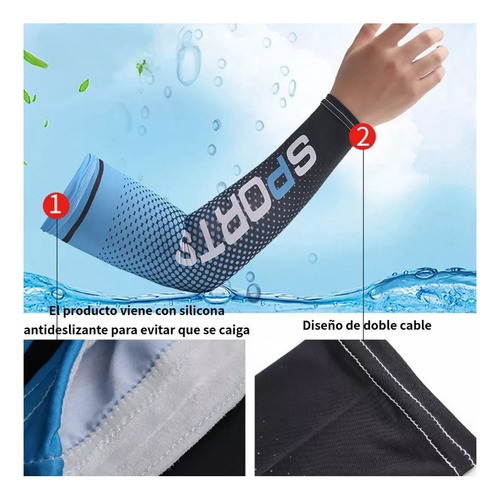 Conjunto De Manguito Deportivo De Seda Ice Y Protector Uv