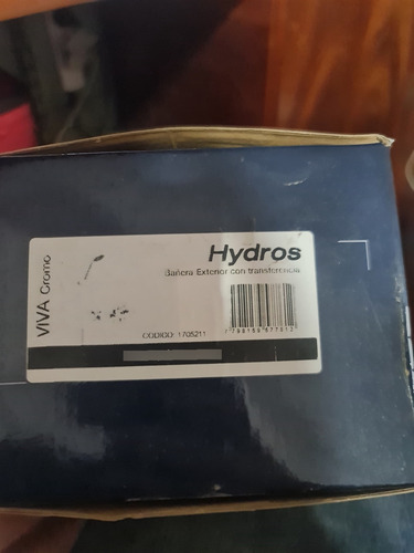 Hydros - Griferia Bañera Exterior Con Transferencia Sin Uso Plateado Cromado (Usado)
