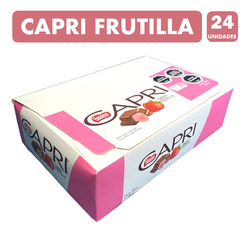 Chocolate Capri Sabor Frutilla (contiene 24 Unidades)
