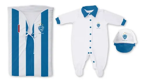 Kit Bebê Saída De Maternidade Paysandu Menino - Oficial Azul O A 3 Meses